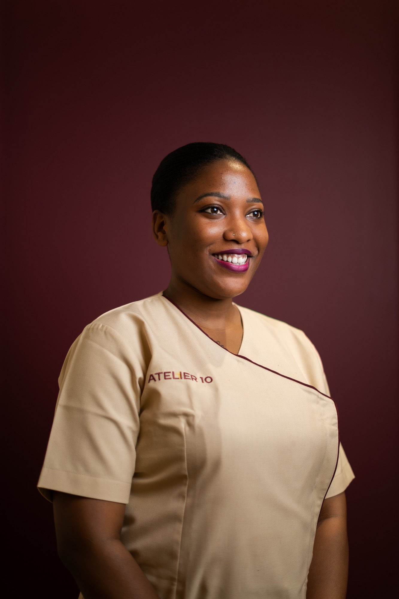 Sarah Nangendo Babirye, nail specialist at Atelier 10